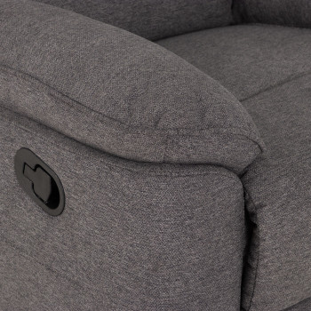 Aiden 2 Seater Recliner + 2 Recliner Chairs, Dark Grey