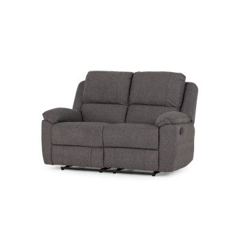 Aiden 2 Seater Recliner + 2 Recliner Chairs, Dark Grey