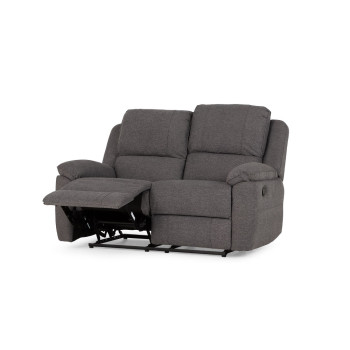 Aiden 2 Seater Recliner + 2 Recliner Chairs, Dark Grey