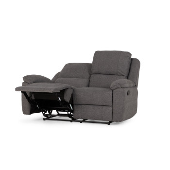 Aiden 2 Seater Recliner + 2 Recliner Chairs, Dark Grey