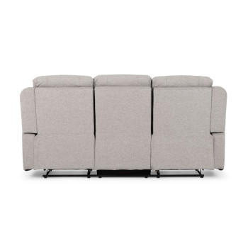 Aiden 3 Seater Recliner + 2 Recliner Chairs, Light Grey