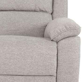 Aiden 3 Seater Recliner + 2 Recliner Chairs, Light Grey
