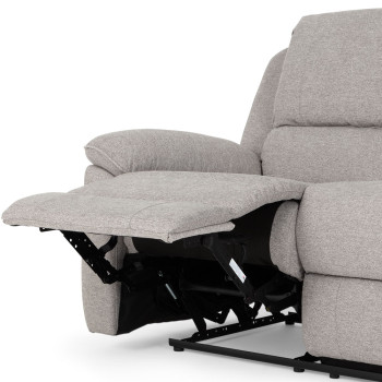 Aiden 3 Seater Recliner + 2 Recliner Chairs, Light Grey