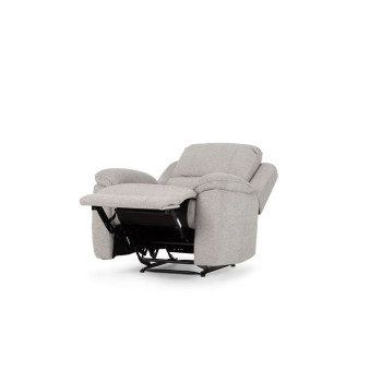 Aiden 3 Seater Recliner + 2 Recliner Chairs, Light Grey