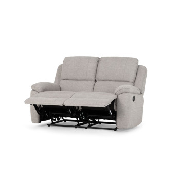 Aiden 2 Seater Recliner + 2 Recliner Chairs, Light Grey