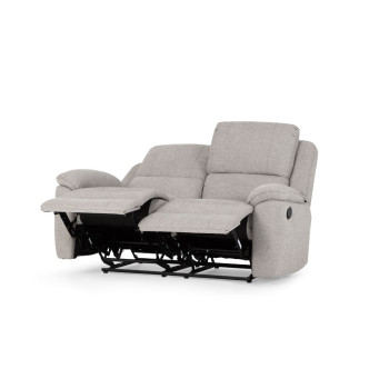 Aiden 2 Seater Recliner + 2 Recliner Chairs, Light Grey