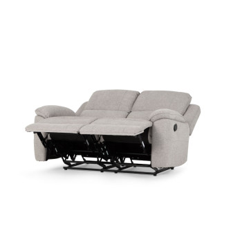 Aiden 2 Seater Recliner + 2 Recliner Chairs, Light Grey