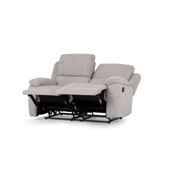 Aiden 2 Seater Recliner + 2 Recliner Chairs, Light Grey