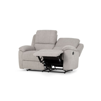 Aiden 2 Seater Recliner + 2 Recliner Chairs, Light Grey