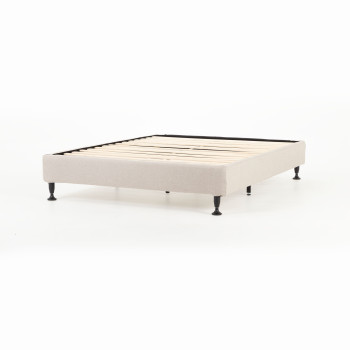 Alfa Double Bed Base, Beige