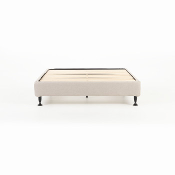 Alfa Double Bed Base, Beige