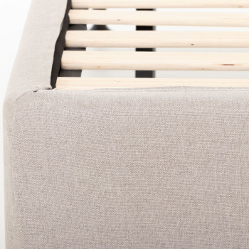 Alfa Double Bed Base, Beige