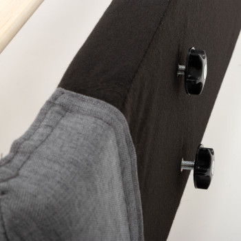 Alfa Double Bed Base, Charcoal