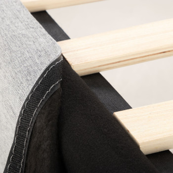 Alfa Double Bed Base, Light Grey