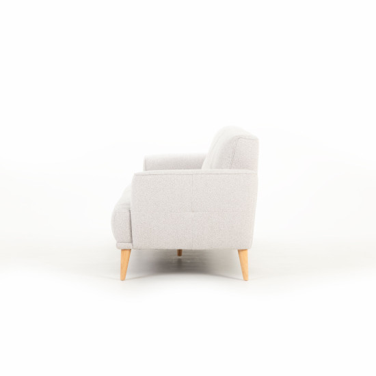 Alex 3 Seater + Ottoman, Light Grey