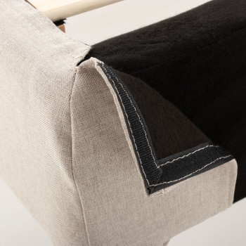 Alfa Queen Bed Base, Beige