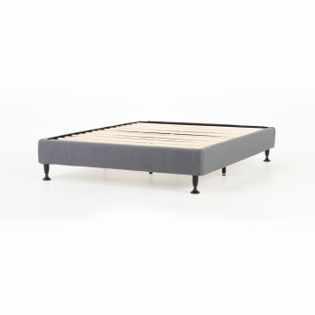 Alfa Queen Bed Base, Charcoal