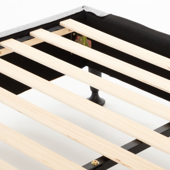 Alfa Queen Bed Base, Light Grey