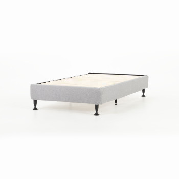 Alfa Single Bed Base, Light Grey