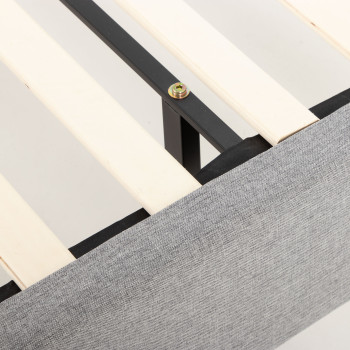 Alfa Single Bed Base, Light Grey