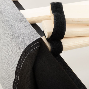 Alfa Single Bed Base, Light Grey