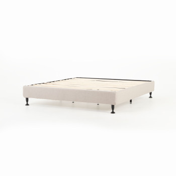Alfa Super King Bed Base, Beige