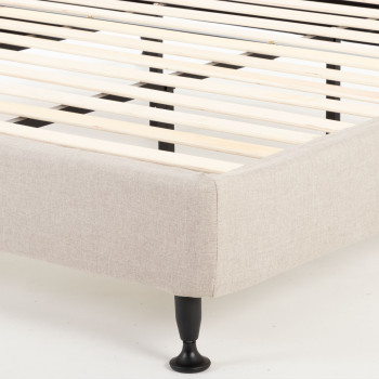 Alfa Super King Bed Base, Beige