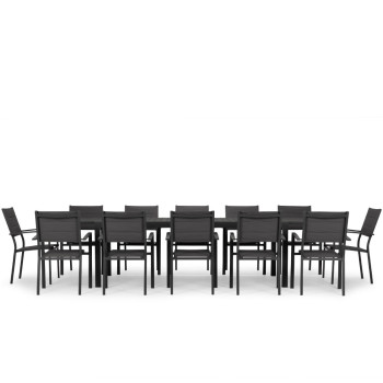 Antoni 13 Piece Outdoor Extension Dining Set - W220/340, Gunmetal