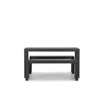 Antoni 3 Piece Outdoor Dining Set - W140, Gunmetal