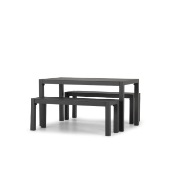 Antoni 3 Piece Outdoor Dining Set - W140, Gunmetal