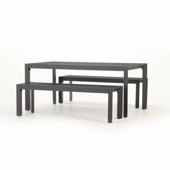 Antoni 3 Piece Outdoor Dining Set - W170, Gunmetal
