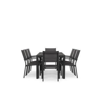 Antoni 9 Piece Outdoor Dining Set - W210, Gunmetal
