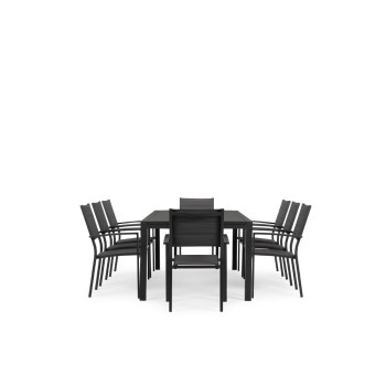 Antoni 9 Piece Outdoor Extension Dining Set - W220/340, Gunmetal