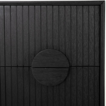 Anya 6 Piece Bedroom Set with Queen Bed Frame, Black