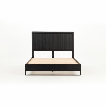 Anya 6 Piece Bedroom Set with Queen Bed Frame, Black