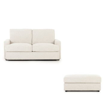 Aria 2 Seater + Ottoman, Ash