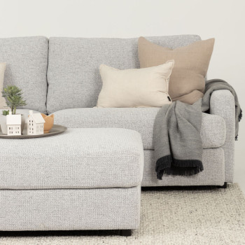Aria 2 Seater + Ottoman, Grey