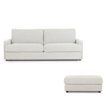 Aria 3 Seater + Ottoman, Grey