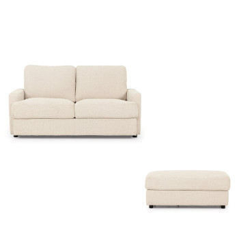 Aria 2 Seater + Ottoman, Natural