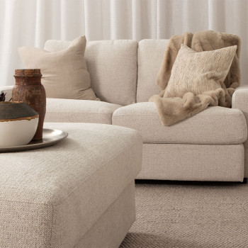 Aria 2 Seater + Ottoman, Natural