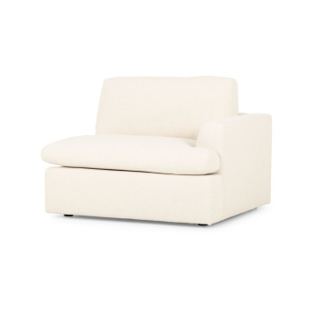 Ashleigh 3 Seater Modular Sofa With Ottoman, Cream