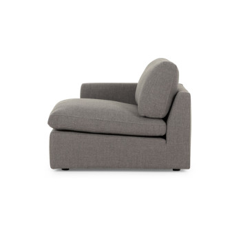 Ashleigh 3 Seater Modular Sofa With Ottoman, Grey