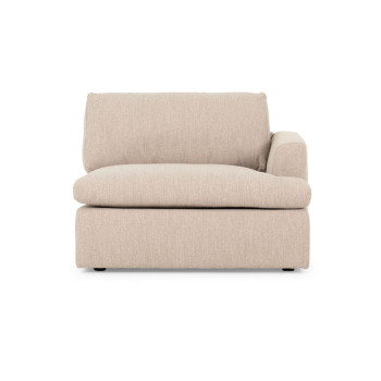 Ashleigh 3 Seater Modular Sofa With Ottoman, Taupe