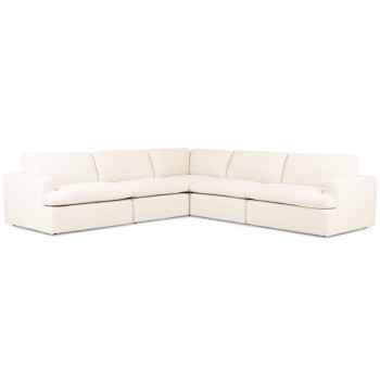 Ashleigh 5 Seater Corner Modular Sofa, Cream