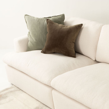 Ashleigh 4 Seater Corner Modular Chaise Sofa Right Hand Facing, Cream