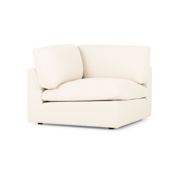 Ashleigh 4 Seater Modular Right Hand Facing Corner Sofa with Ottoman, Cream