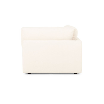 Ashleigh 4 Seater Modular Right Hand Facing Corner Sofa with Ottoman, Cream