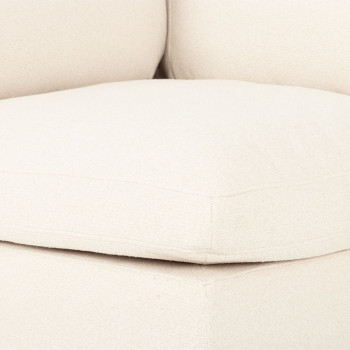 Ashleigh 4 Seater Modular Right Hand Facing Corner Sofa with Ottoman, Cream