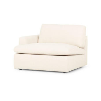 Ashleigh 4 Seater Modular Right Hand Facing Corner Sofa with Ottoman, Cream