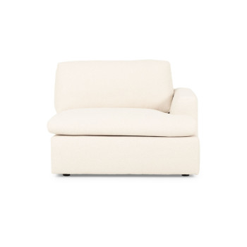 Ashleigh 4 Seater Modular Left Hand Facing Corner Sofa with Ottoman, Cream